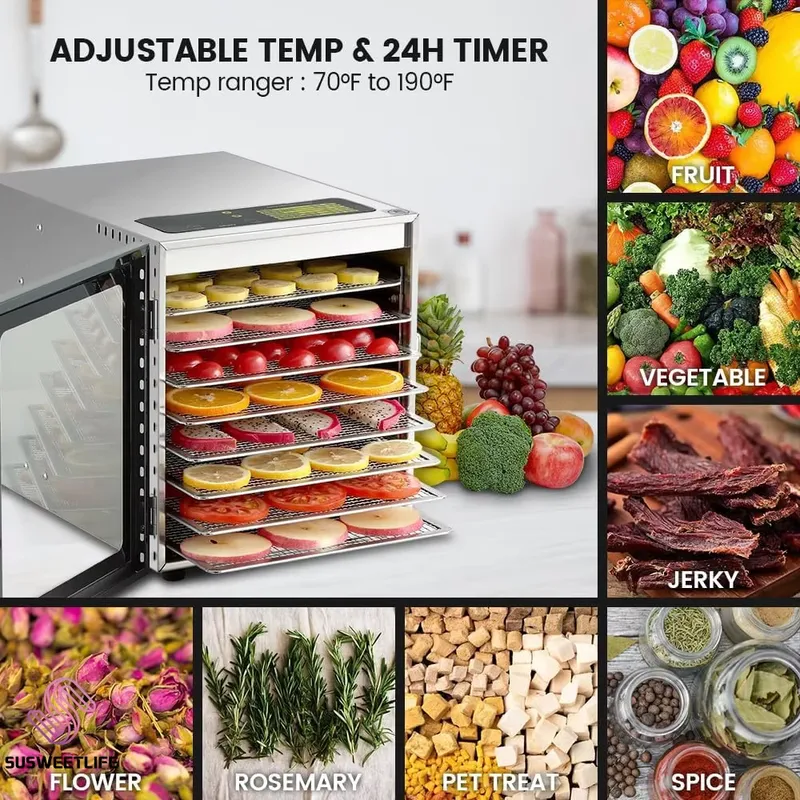Healthy Snacks Food - Pengering Makanan Kapasitas Besar 8-Loyang 500W,
