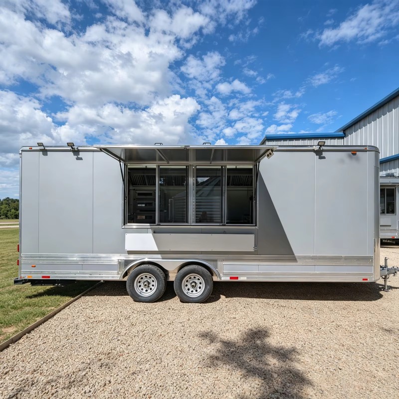 Trailer Truk Makanan Stainless - Food Snacks Drinks ulasan dan harga