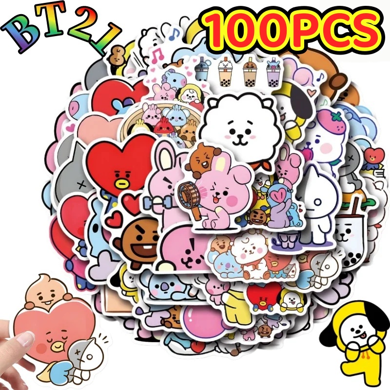 55/110PCS Stiker BT21 Chimmy C - Cookies Pack ulasan dan harga